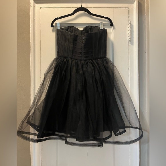 Alice & Olivia Whimsigoth Fem Corset Silk Dress Black Strapless Medium - Picture 5 of 9